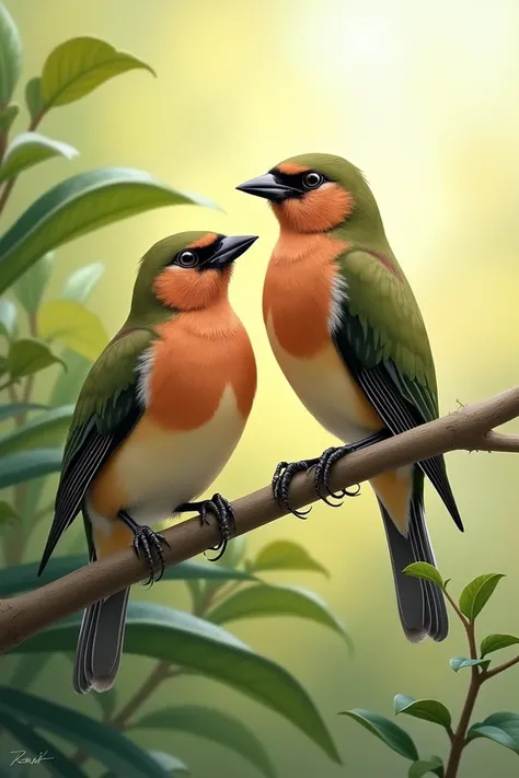 2 Chestnut-bellied finch