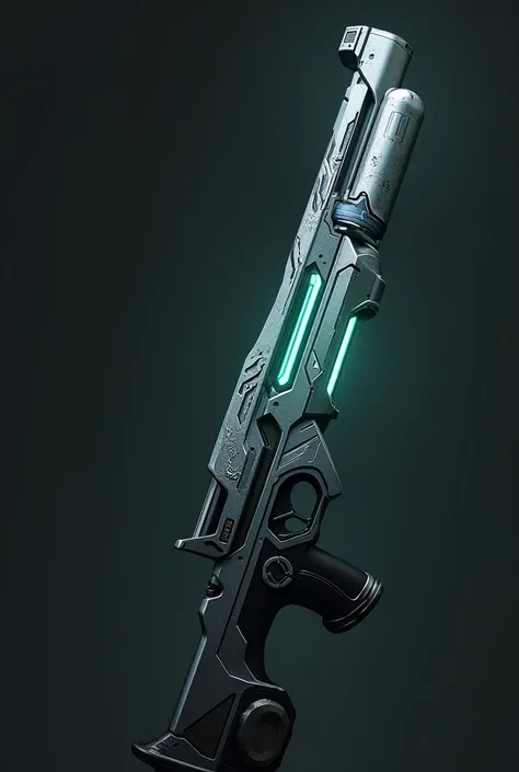 Prompt: "Nova Blaster" "Design a futuristic shotgun called Nova Blaster, featuring glowing white and teal accents. The gun should have a sleek, aerodynamic design with plasma energy emitters."