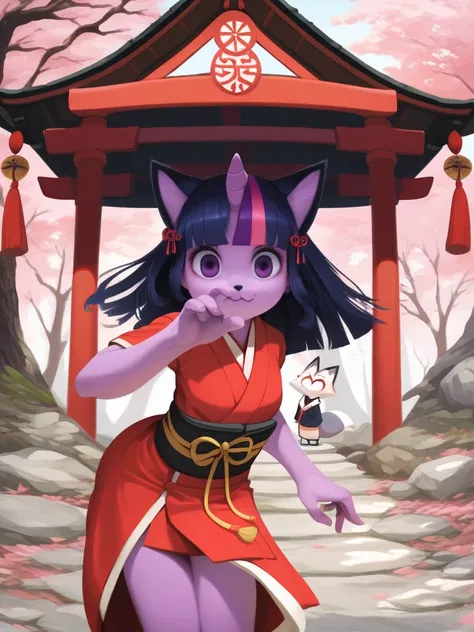 At creepy Japanese Shrines , realistic furry female fox , (Fox Hand pose) , Meloic Sign , bend over
, erotica , My heart is beating fast , Shrine maiden outfit , higo zuiki pearl , futon , (with Will-o-the-wisp , twilight)