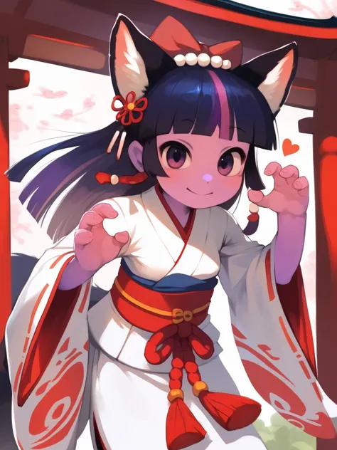 At creepy Japanese Shrines , realistic furry female fox , (Fox Hand pose) , Meloic Sign , bend over
, erotica , My heart is beating fast , Shrine maiden outfit , higo zuiki pearl , futon , (with Will-o-the-wisp , twilight)