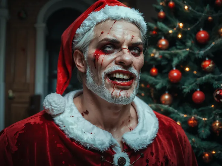 Santa Claus, bizarro, bloody, MACABRE, scary