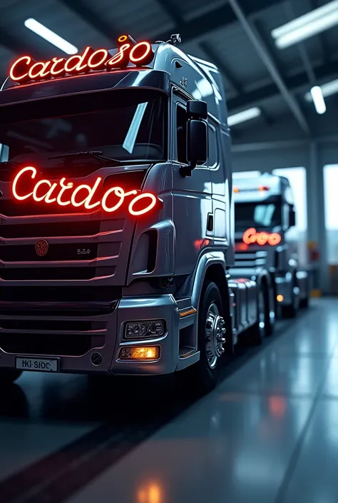  Create a presentation image ,  with text from the truck and car painting and body shop with a title "Cardoso Funilaria "  e slogan "Cardoso Funilaria : Transforming damage into perfection !", placing emphasis on texts 
And put the texts in Portuguese 
