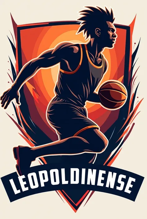 Basketball logo ,  with the name of Leopoldinense 