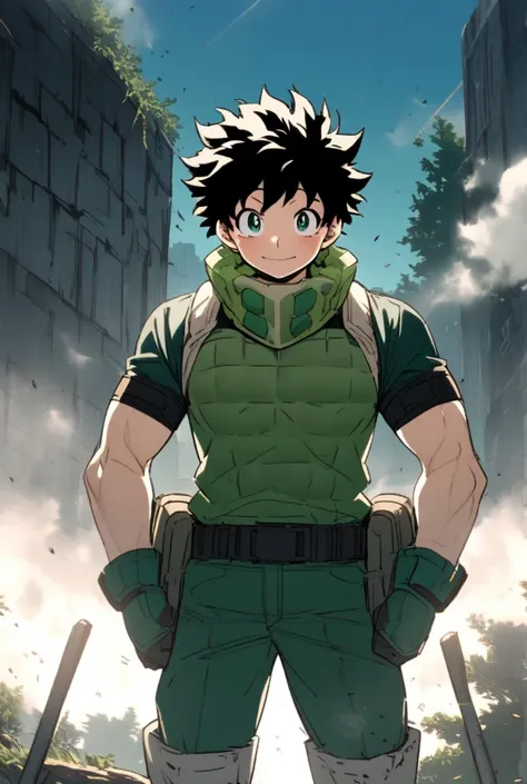 Izuku young and a bit muscular 