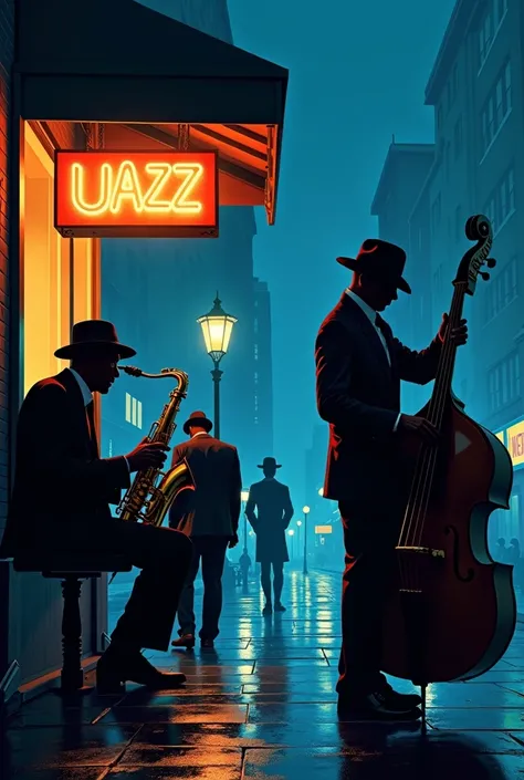 an jazz album artwork in the typical blue note jazz label graphical style. Use a layout with multiple square tiles which each represent a close up to each jazz instrument: kick bass drum, ride cymbal, double bass, trumpet, piano. Use a colour palette mostl...