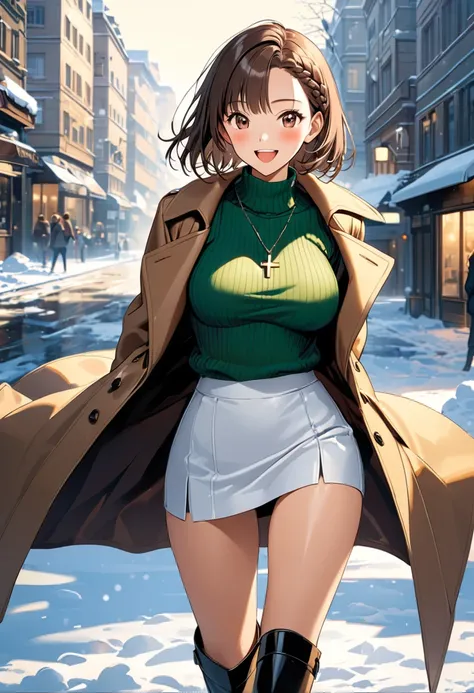 masterpiece, Best Quality, High resolution,16k,official art,super detailed skin,detailed,animated painting, Takarada Rikka ,1990s (style),(F cup beautiful breasts)、25years old, (tall:1.2),height: 175cm,Sexy long legs,Fashion model body type,Medium Hair,for...