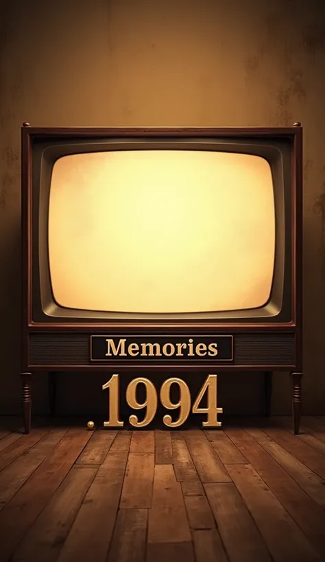  Create a banner image that represents old movies or series, with a movie screen ,  written memories 1994.