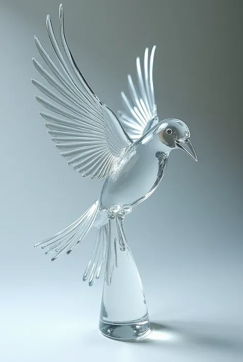 glass bird sculpture