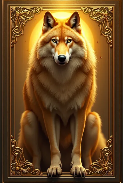 Wolf King card and gold color 