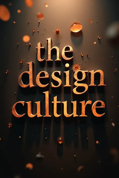 written "THE DESIGN CULTURE" with dark brown color with light shade