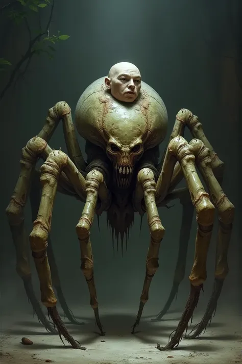 The body of a spiderA human head