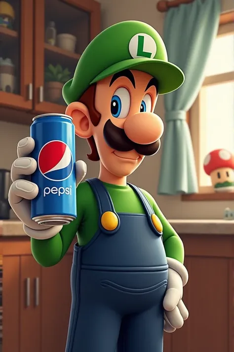 Luigi taking Pepsi 