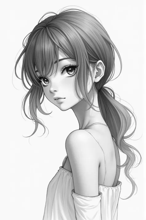 Hot anime girl drawing by pencil
