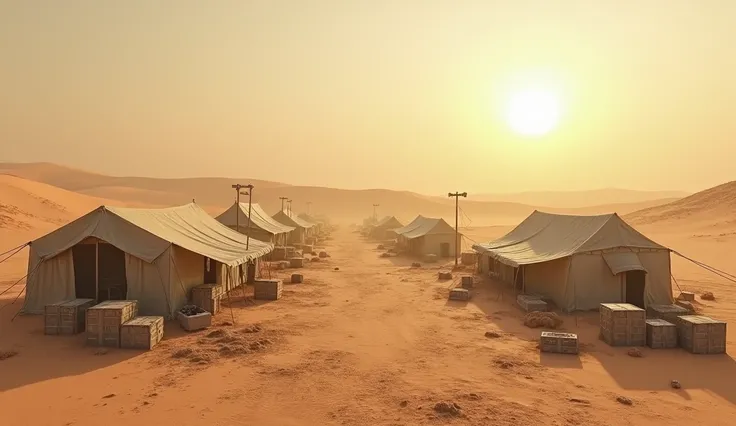 An army camp that is completely devoid of humans is a desert
