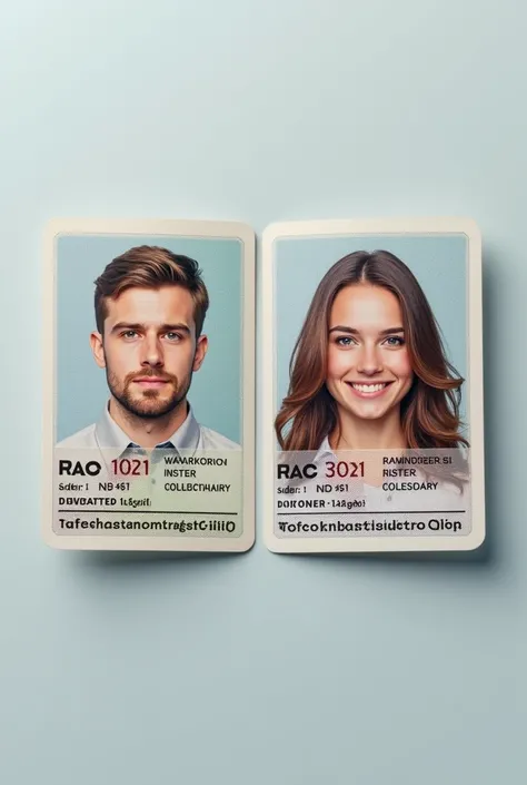 Polish identity card from two sides of the same person