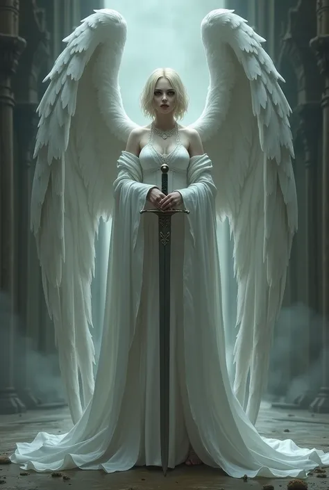  Creates Judge Angels /Dina Clark ( the creepypasta ).  But she must be a woman ,blonde, short hair, totally black eyes ,wingless,white clothes with a sword .Te dije que wingless y los ojos deben ser 100% negros¡Que wingless y que los ojos deben ser muy ne...