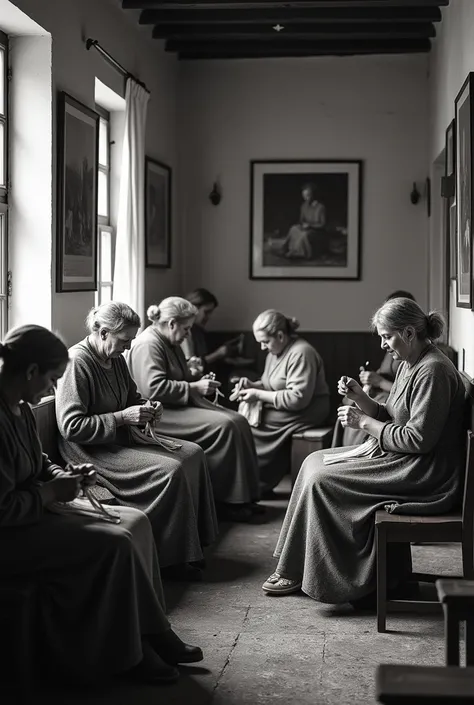 Let it be a closed area with black and white pictures on the wall, a group of women weaving, a group of women knitting, let them be between the ages of 45 and 50, and remember, we are talking about an old time.We can see this oeople from ottomon empire