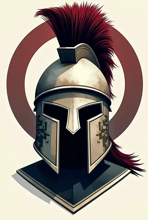 A Spartan helmet mask in vector
