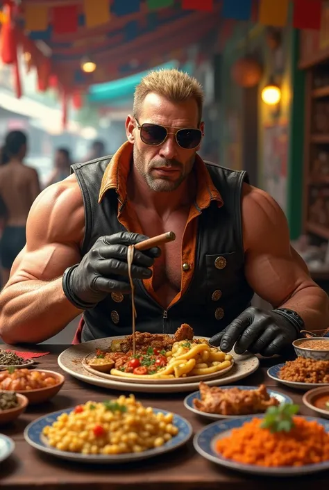 Duke Nukem eating Ecuadorian food