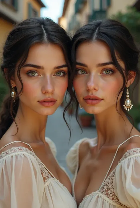 Two  twins that are european but they dont look the same and they are girls and they look 