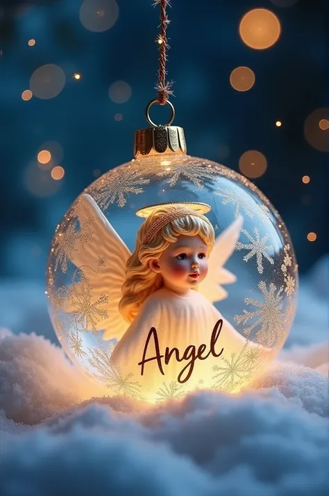 Christmas sphere with the name of Angel 