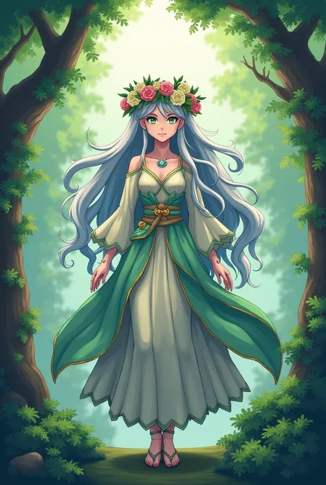 

Elara Moonwhisper :  Gym Leader

Description :
 Elara is a 30-year-old woman ,  with long, silver hair that seems to shine with their own light ,  and green eyes that reflect the serenity of the woods .  Wear light clothes made of natural materials ,  y ...