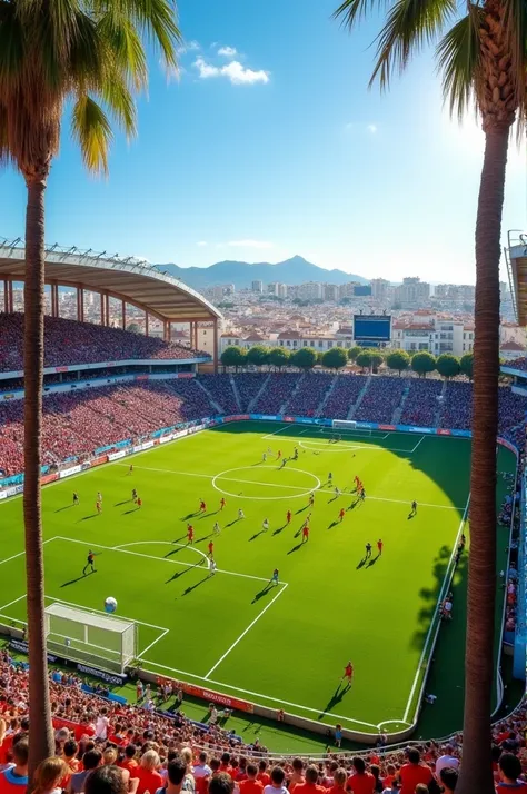 The soccer field of Malaga