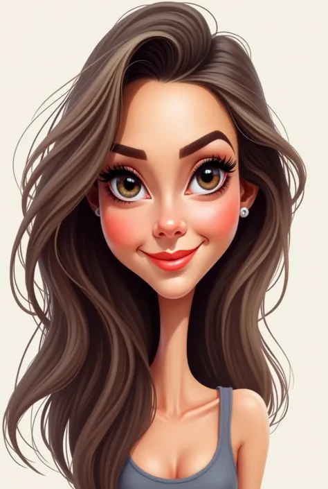 Draw a caricature of a woman with very long hair, extremely  pretty face, Attractive female face!!!, attractive  pretty face, beautiful attractive face , ultra  pretty face, very  pretty face,  stunning face , beautiful beautiful woman ,  perfect face  and...