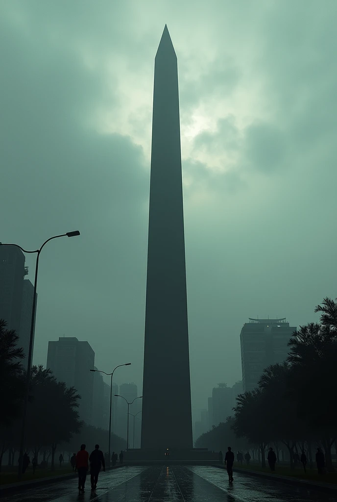 Buenos Aires with dark obelisk 