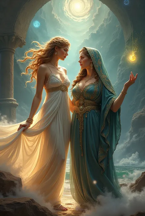 Goddess Aphrodite and sorceress