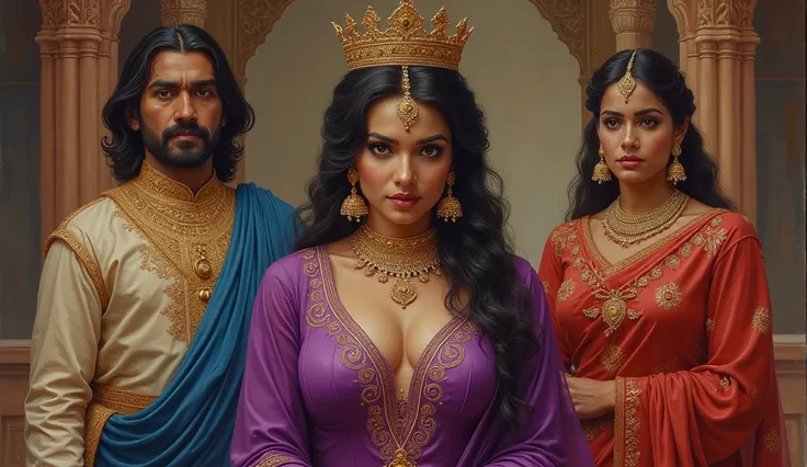 King Vijaypal lived with his wife Queen Narmada and their beautiful yet arrogant daughter, Princess Megha. Prince Vijaypal lived with his wife Queen Narmada and their beautiful yet arrogant daughter, Princess Megha.Princess Megha.. wearing purple long dres...