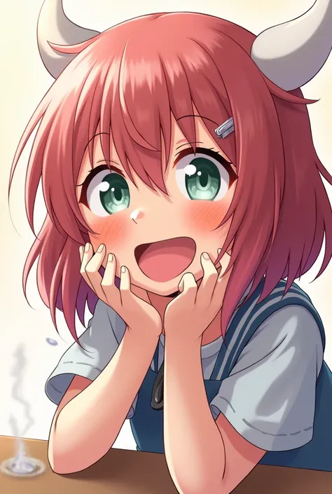 Ano-chan fait une pipe avec un visage ahegao