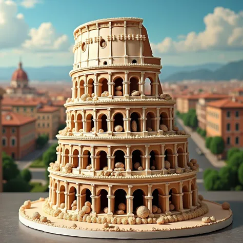  You can imagine the Colosseum in Italy like a big cake, but still preserve its true architecture 