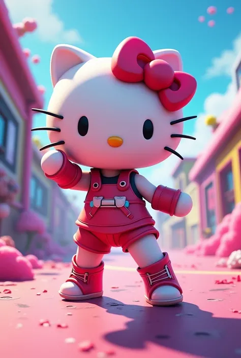 Female Fortnite skin as Hello Kitty 