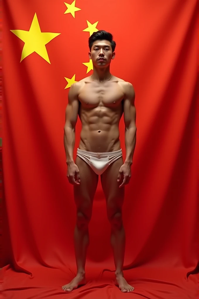  Picture of a fullbody man,  full body , Be young and sexy ,  Important that your feet come out and you are standing . That you were born and raised in China and that you are the most handsome in your country .  You must wear a brief  .  It is important th...