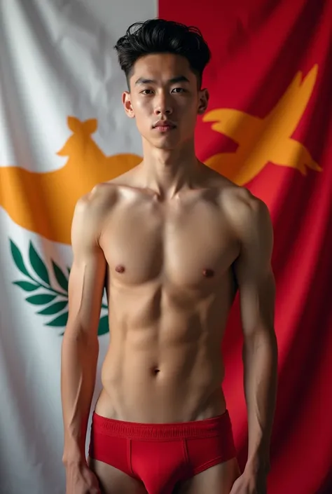  Picture of a fullbody man,  full body , Be young and sexy , It is important that your Cyprus come out and you are standing . That you were born and raised in China and that you are the most handsome in your country .  You must wear a brief  .  It is impor...