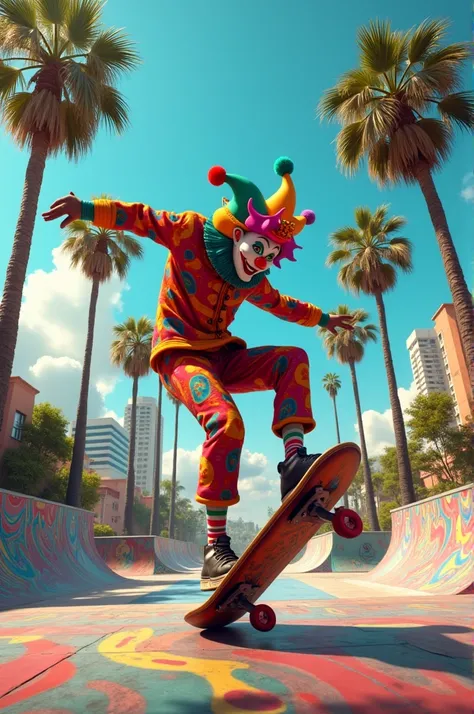 Skate city chicano clown palms