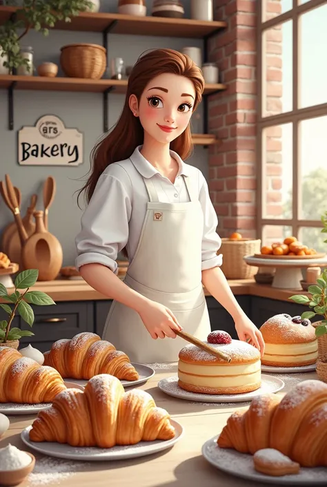 Make a poster about a bakery with detailed information