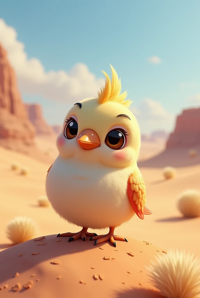 To create a little animal bird in a desert but in an animal you have to be pretty 