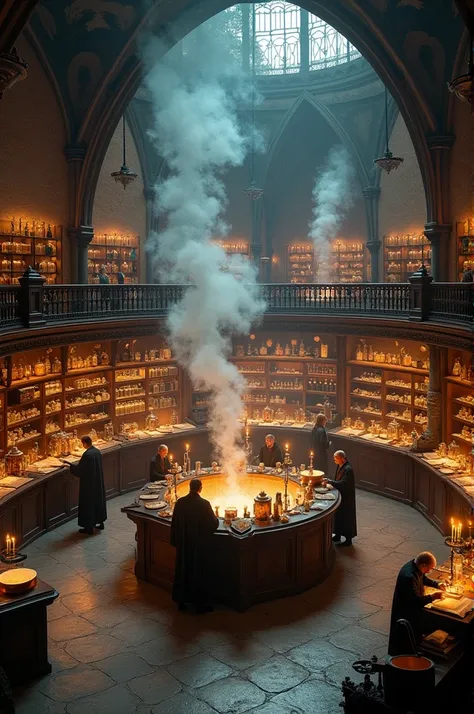 A magical room for Hogwarts school teachers and the room has a magic laboratory.