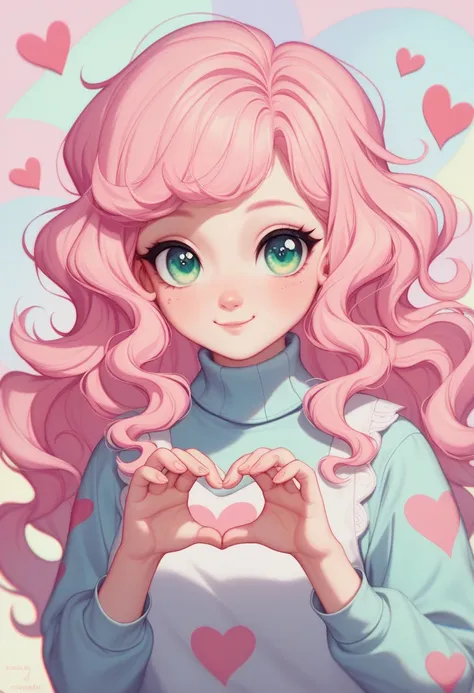 masterpiece, best quality, amazing quality, very aesthetic, absurdness, (better hand), (good hand), (perfect hands), half body, (light pastel background), minimalist, 

1girl, cute expression, (solo), ((long wavy hair)), ((pastel pink hair)), ((large spark...