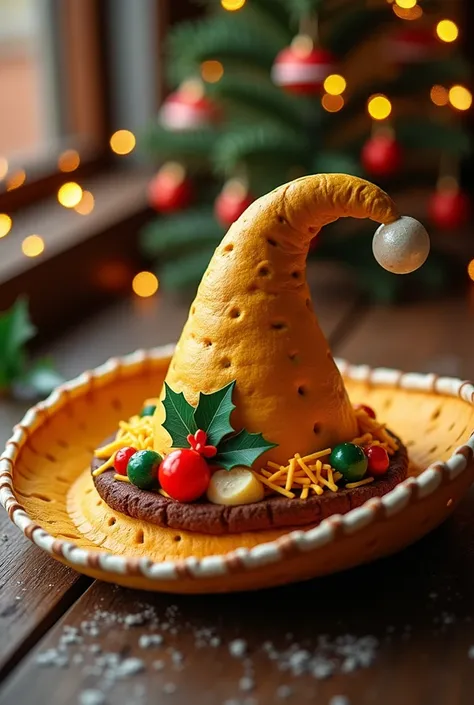 A taco Christmas hat