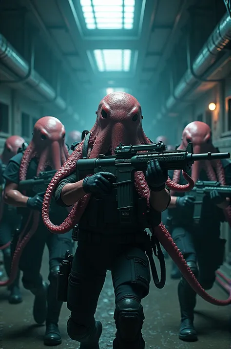 octopuses, military, Weapons, army 