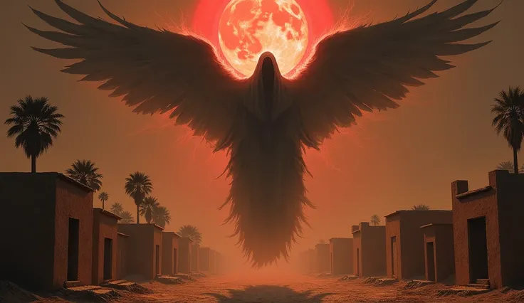 Final plague: angel of death passing through Egypt                                          