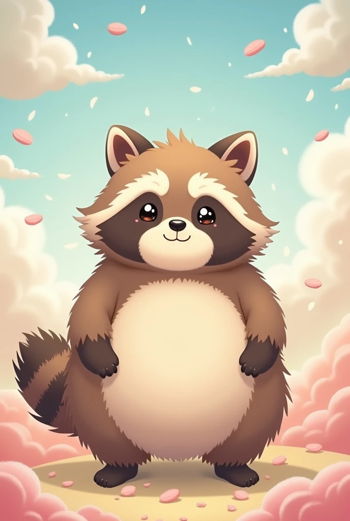 Gained weight　 cute　Raccoon dog

anime　myth