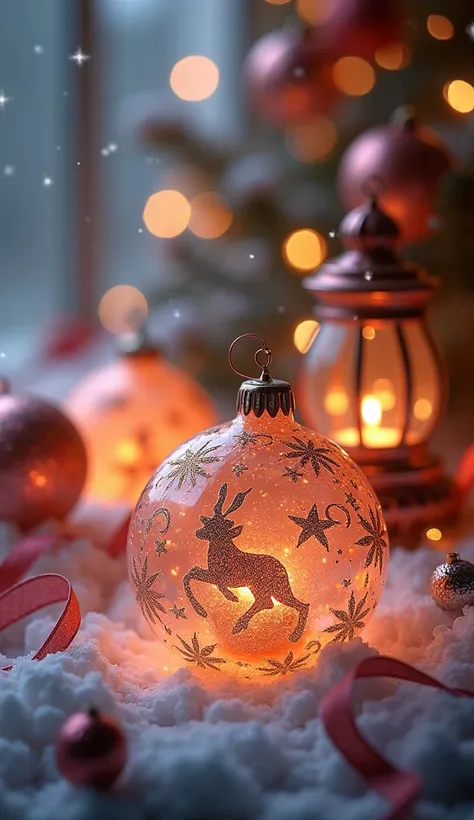 There is no one、 beautiful Christmas wallpapers、Christmas neon、 ornament、star、 Snowflakes 、Nice ribbon、antique lanterns 