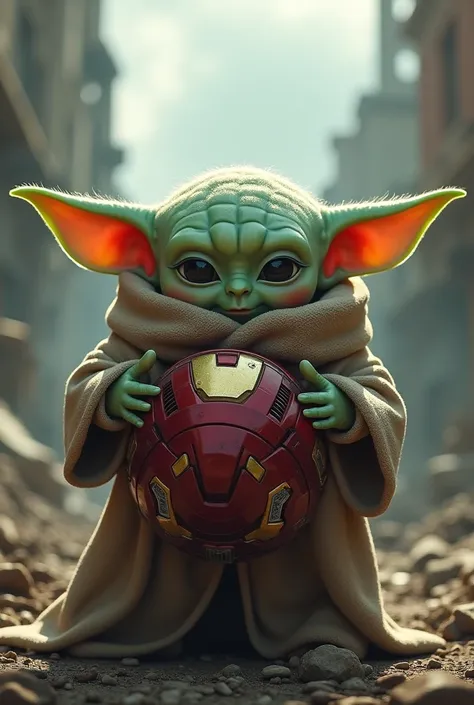 Baby Yoda Saving Iron Man

