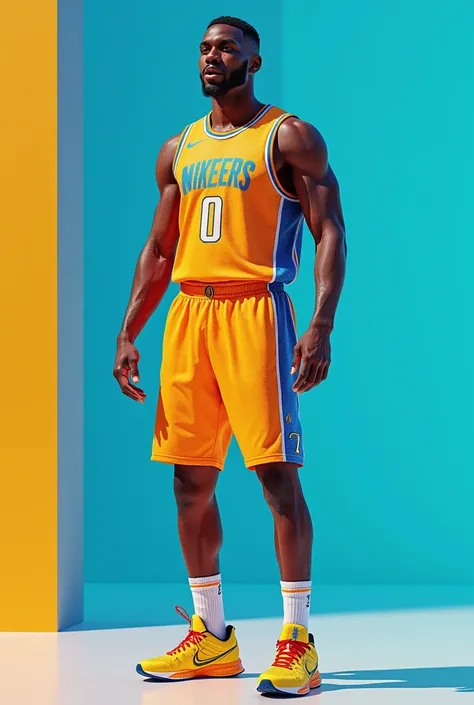 Very colorful basketball uniform