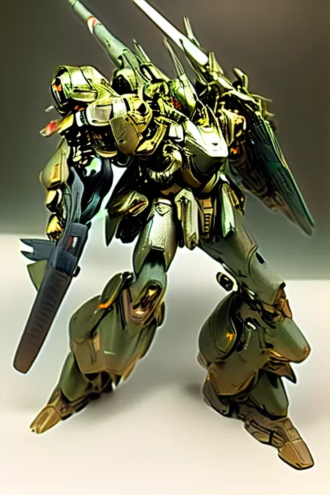 ((masterpiece)),(RRS), a (((mecha))) with sleek and menacing design, glowing eyes, full body, highly detailed, (military parts), mechanical parts, robot joints, 