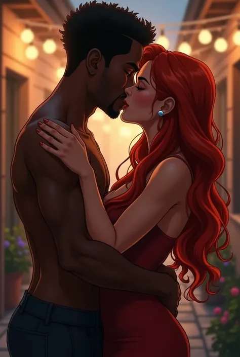 Chuck clayton black male from riverdale kissing archie andrews sister and she is a red head with long hair and big boobs